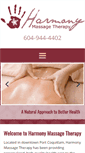 Mobile Screenshot of harmonymassagetherapy.ca